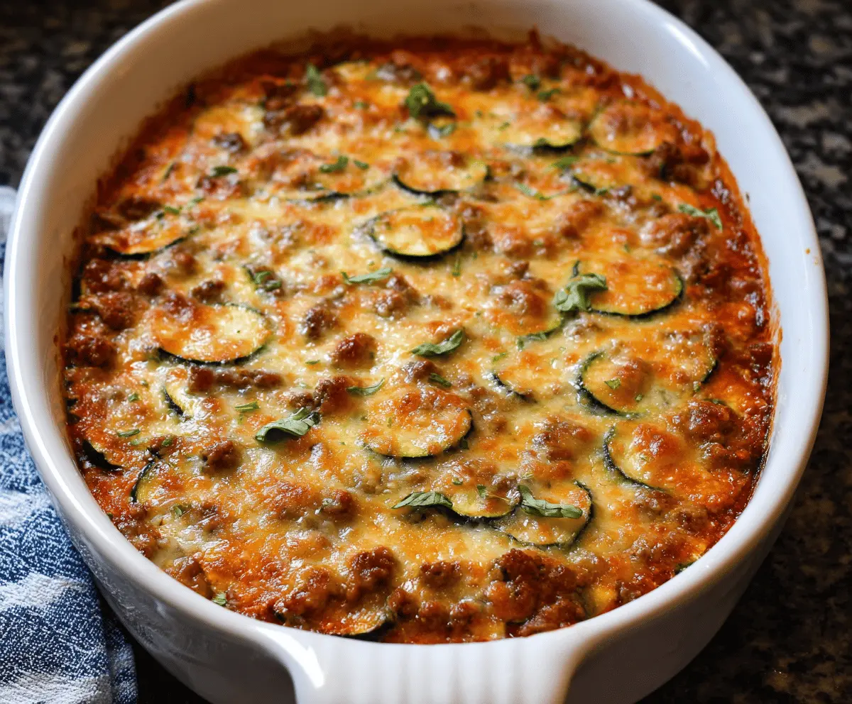 Easy Ground Beef Zucchini Casserole Recipe