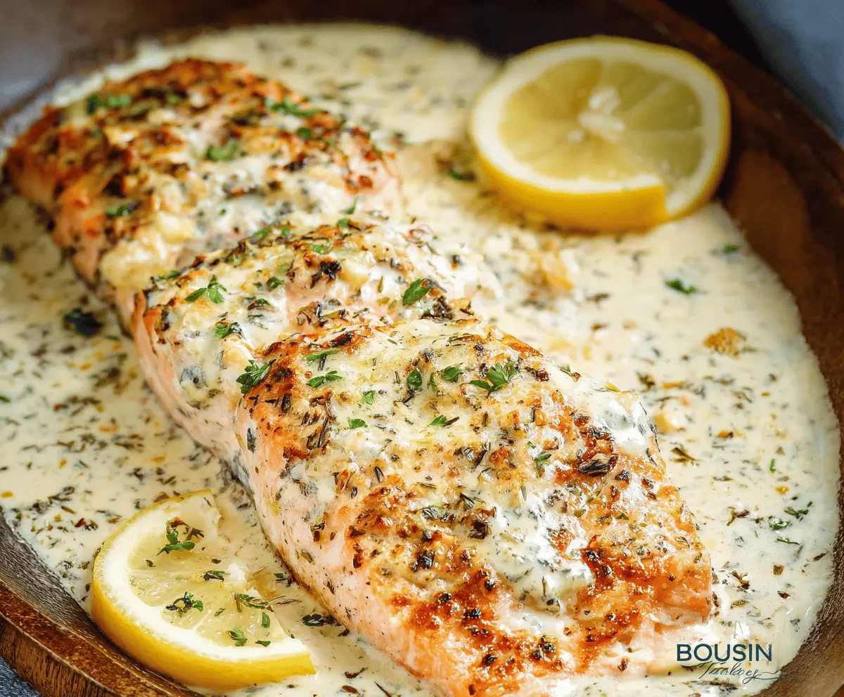 Creamy Baked Boursin Salmon Recipe