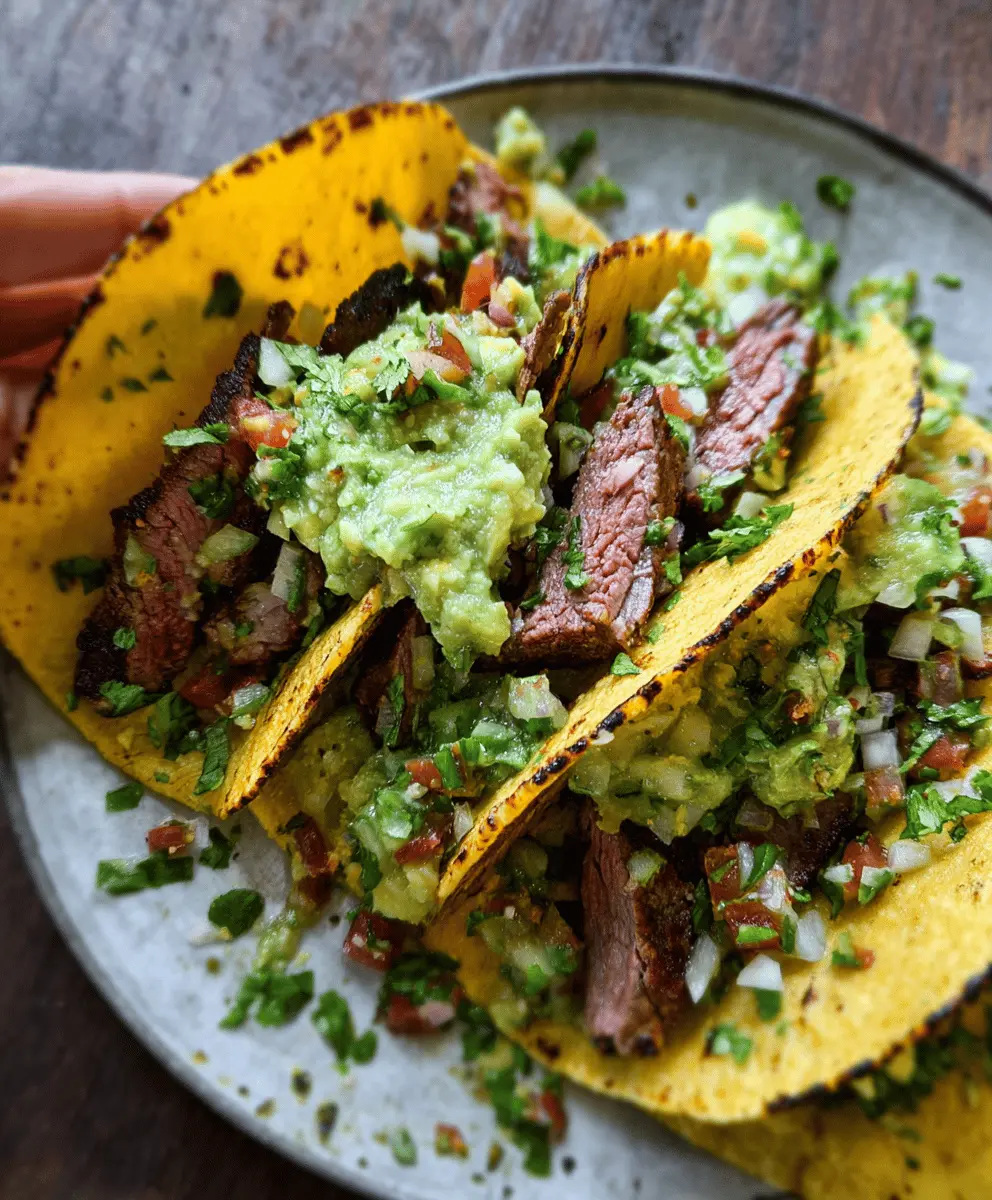 Easy Grilled Steak Tacos with Creamy Avocado Salsa