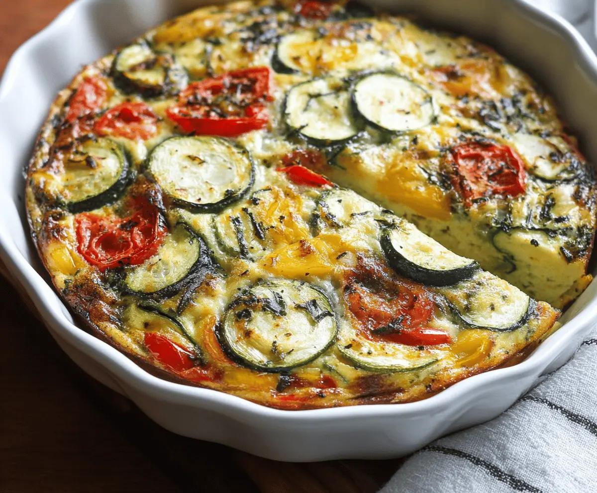 Quick and Easy Crustless Veggie Quiche Recipe