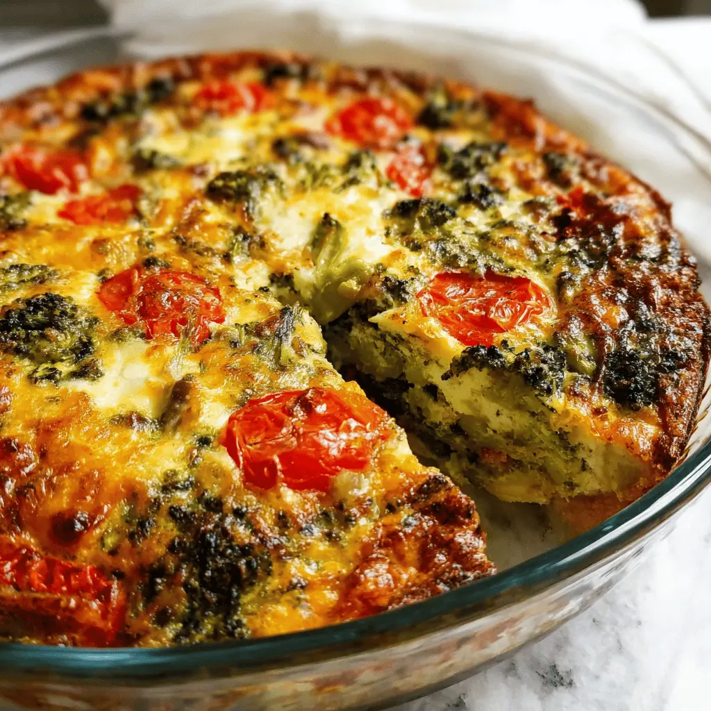 Quick and Easy Crustless Veggie Quiche Recipe