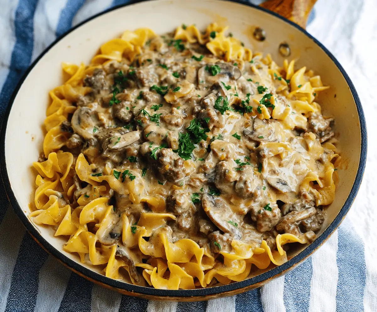 Creamy Hamburger Stroganoff Recipe