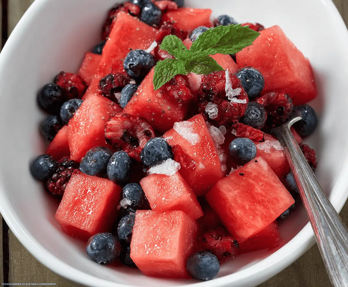 Refreshing Berry Watermelon Fruit Salad Recipe