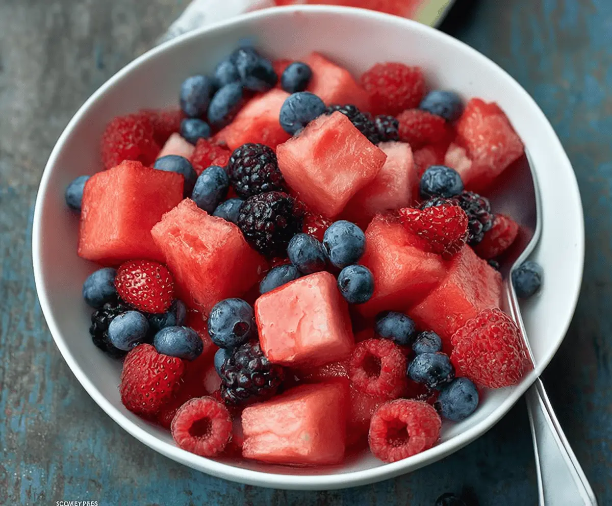 Refreshing Berry Watermelon Fruit Salad Recipe