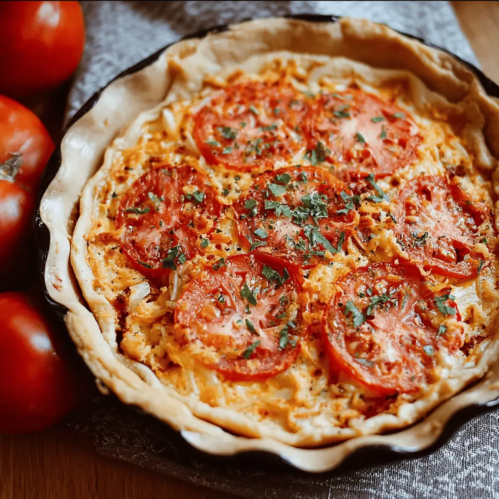 Fresh Summer Tomato and Vidalia Onion Pie Recipe