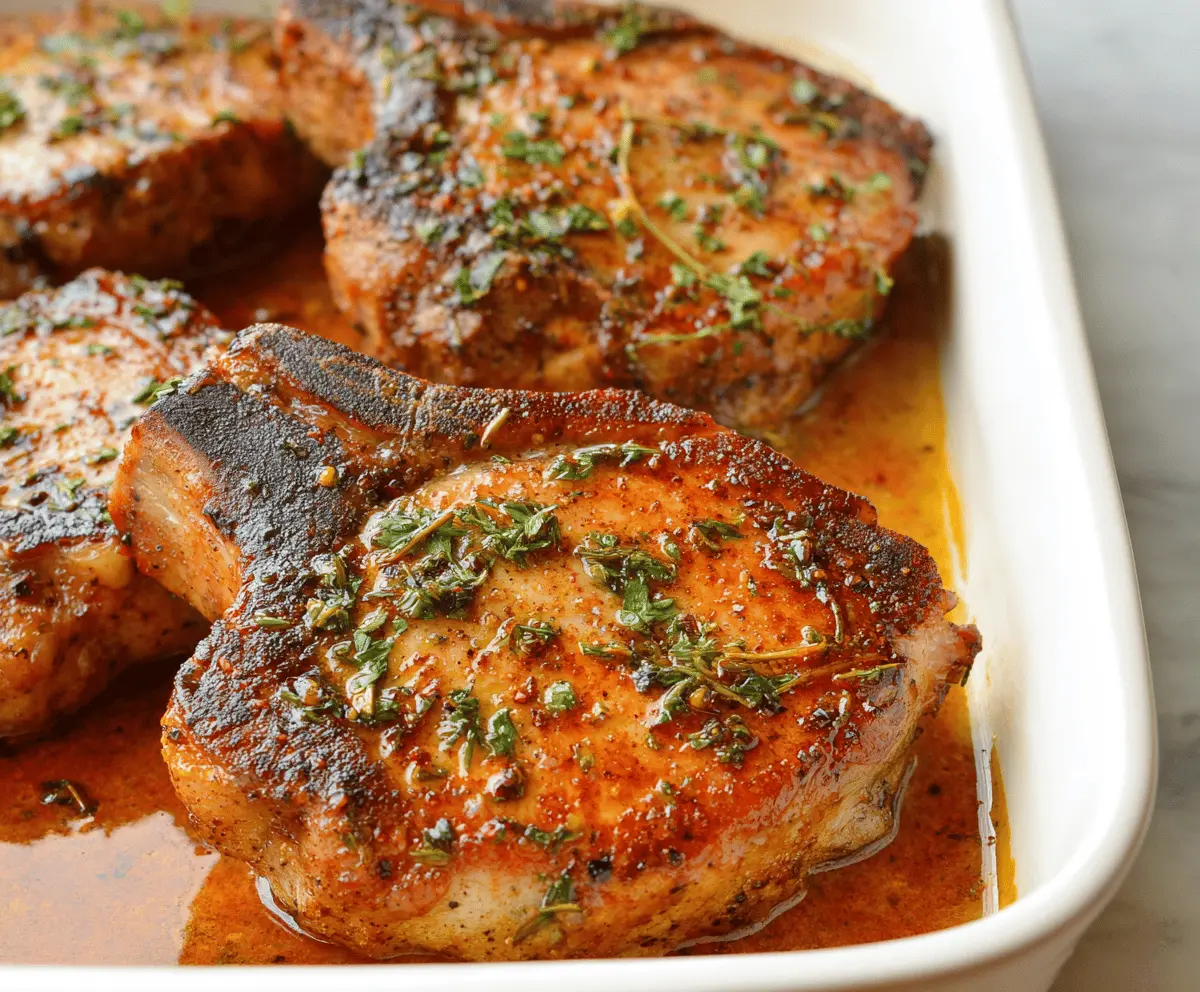 Juicy Oven Baked Pork Chops Recipe