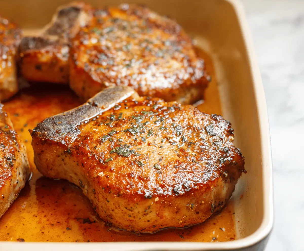 Juicy Oven Baked Pork Chops Recipe