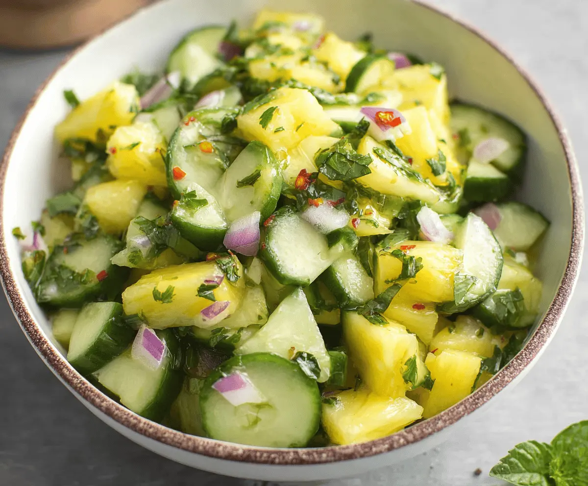Easy Pineapple Cucumber Salad Recipe for Summer