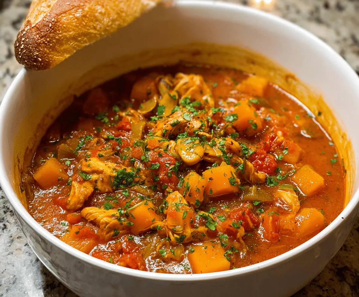 Chicken Stew with Butternut Squash