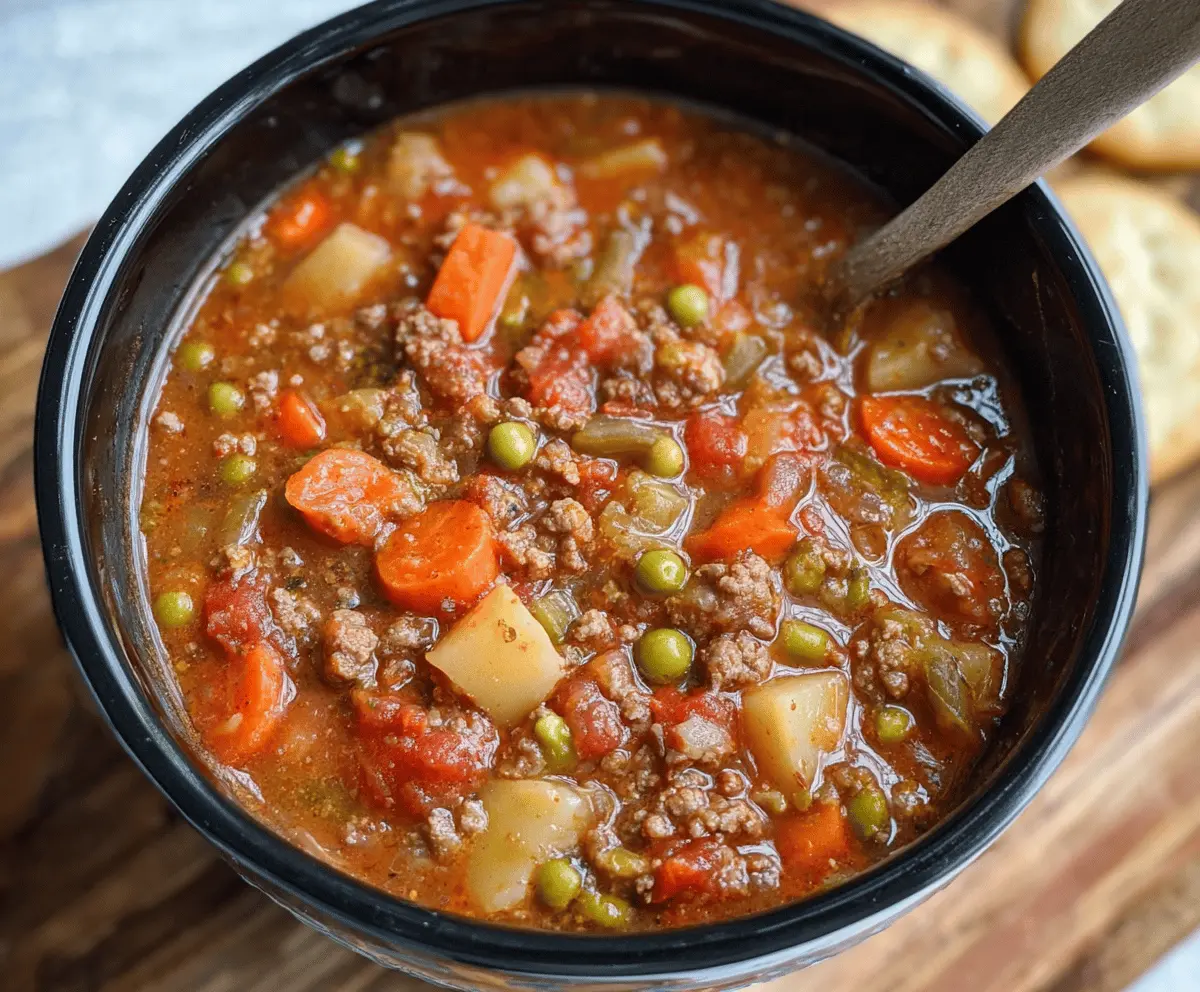 Crock Pot Hamburger Stew