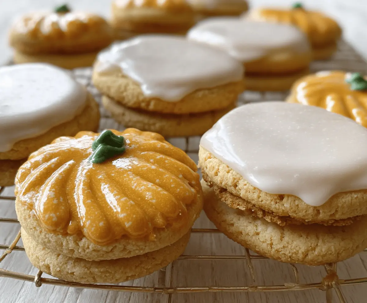 Glazed Pumpkin Sugar Cookies