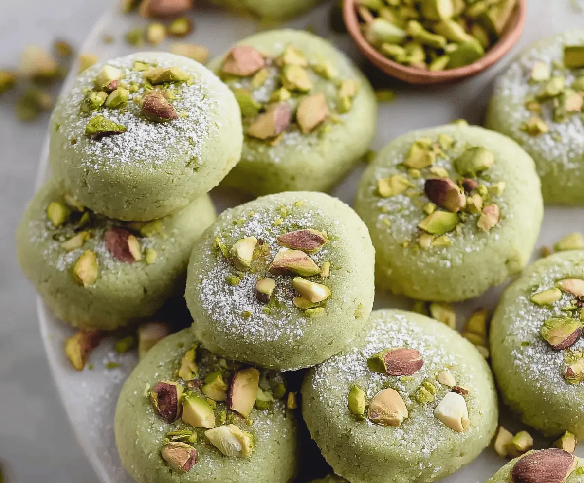 Pistachio Wedding Cookies