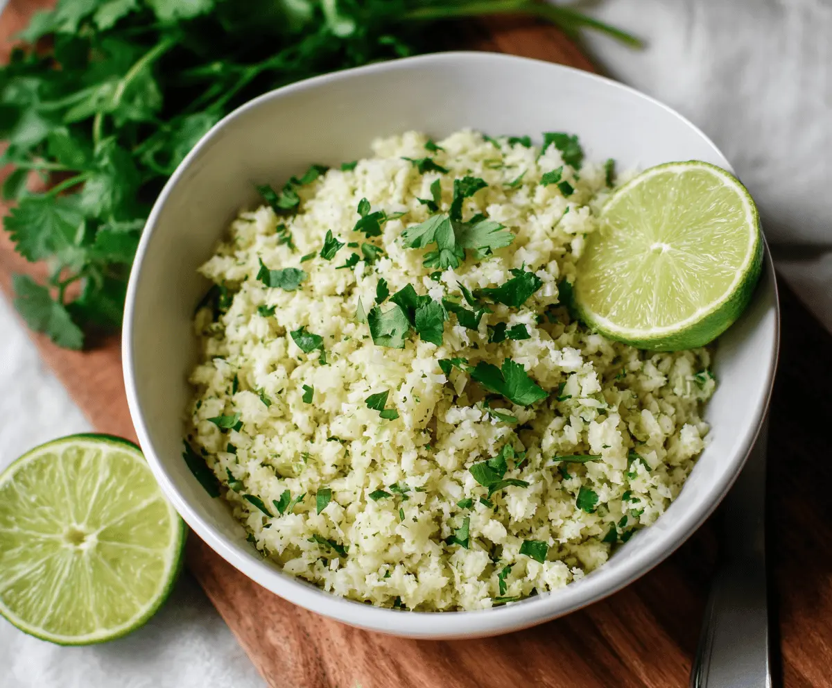 Cilantro Lime Cauliflower Rice