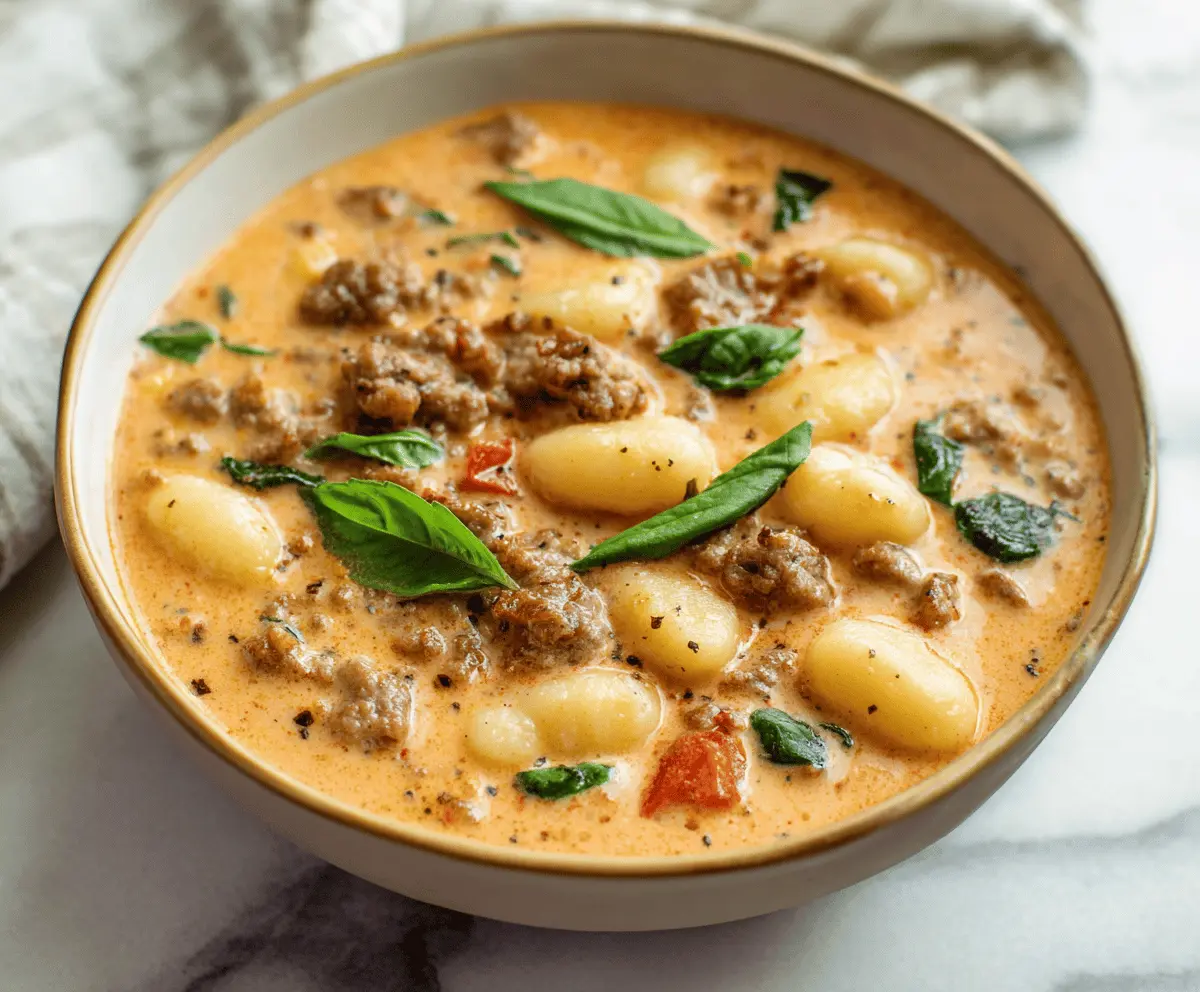 Creamy Italian Sausage Gnocchi Soup