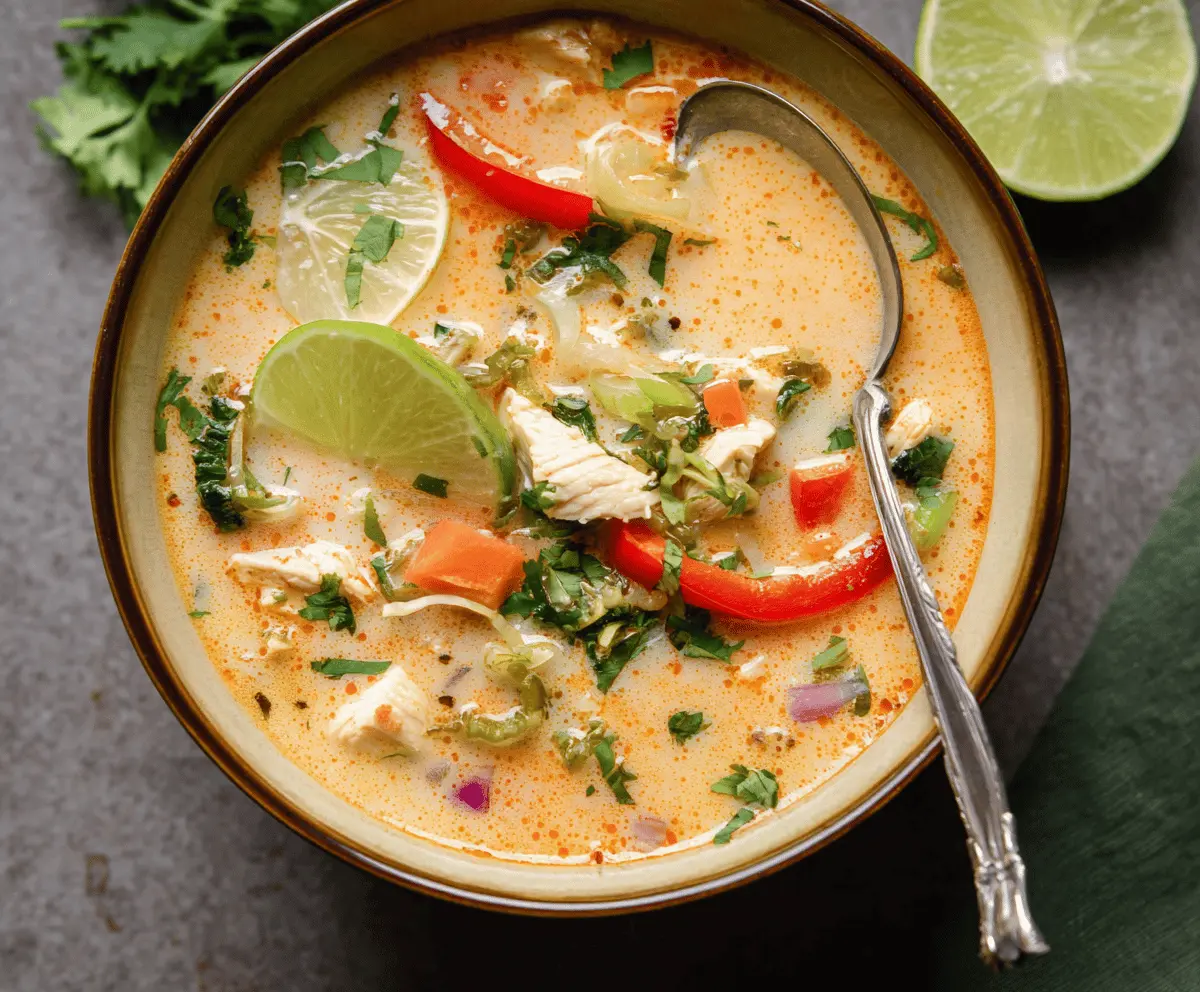 Easy Thai Coconut Chicken Soup Recipe