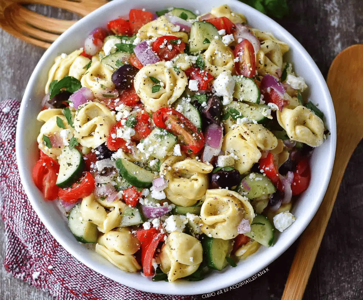 Greek Tortellini Pasta Salad