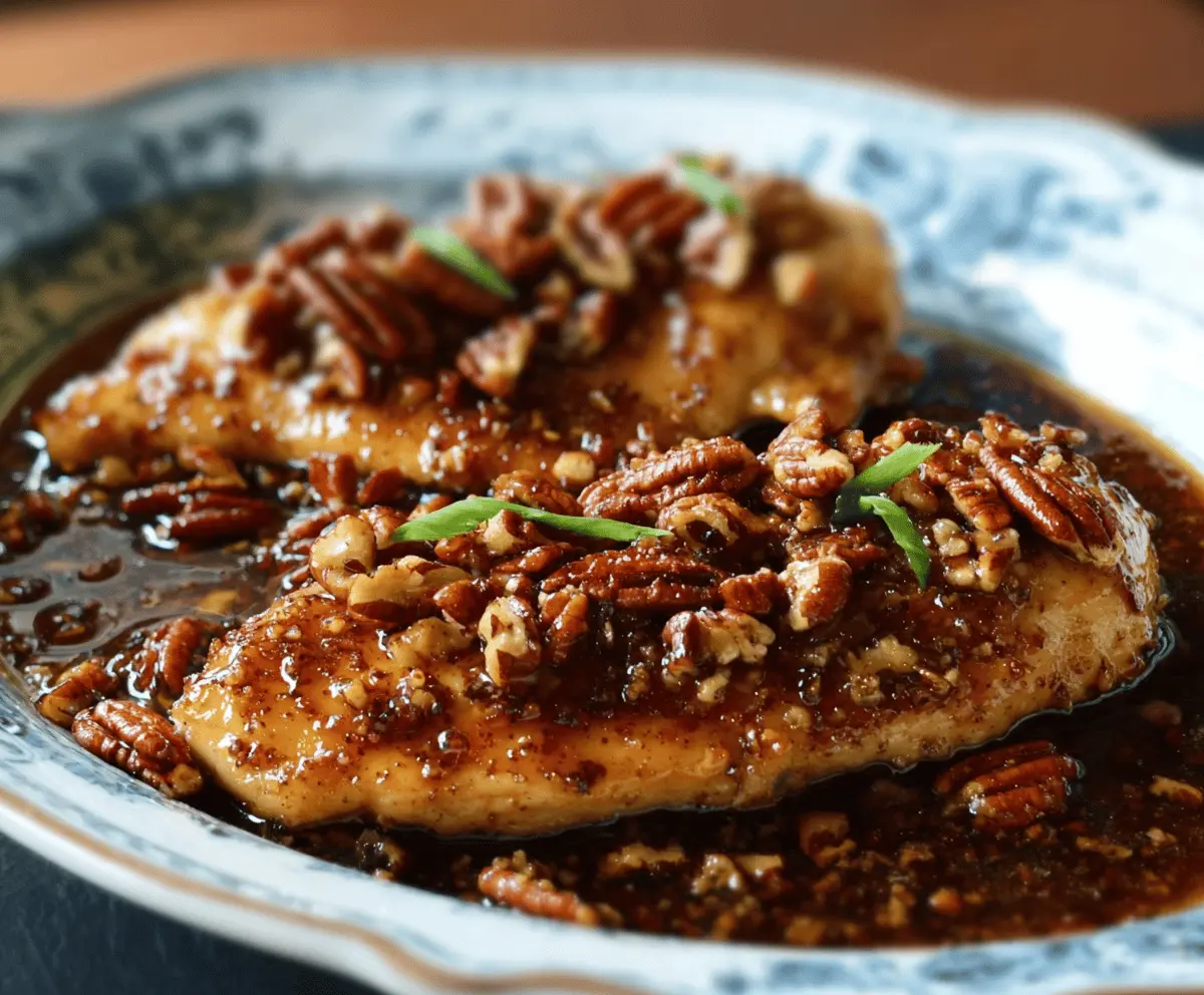 Honey Garlic Pecan Chicken