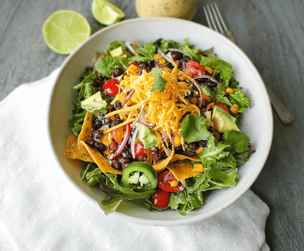 Vegetarian Black Bean Taco Salad