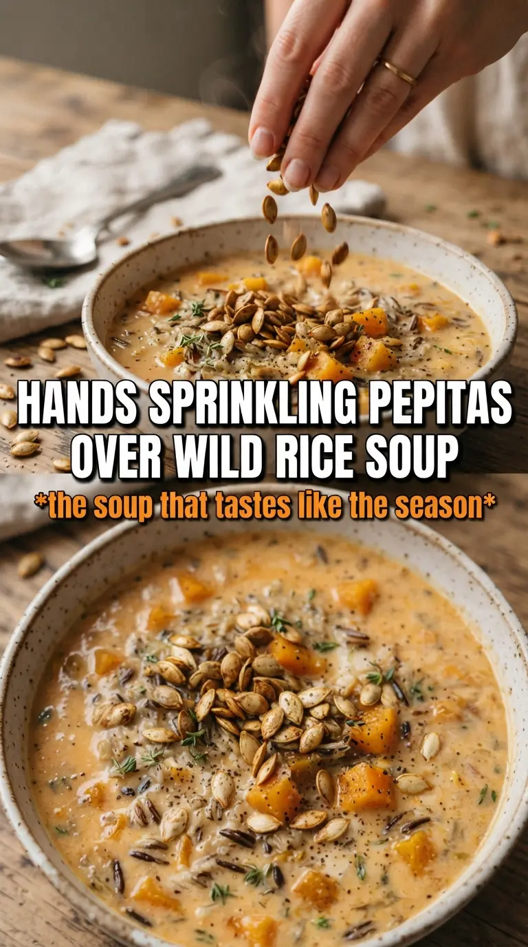 Autumn Wild Rice Soup creamy hearty bowl
