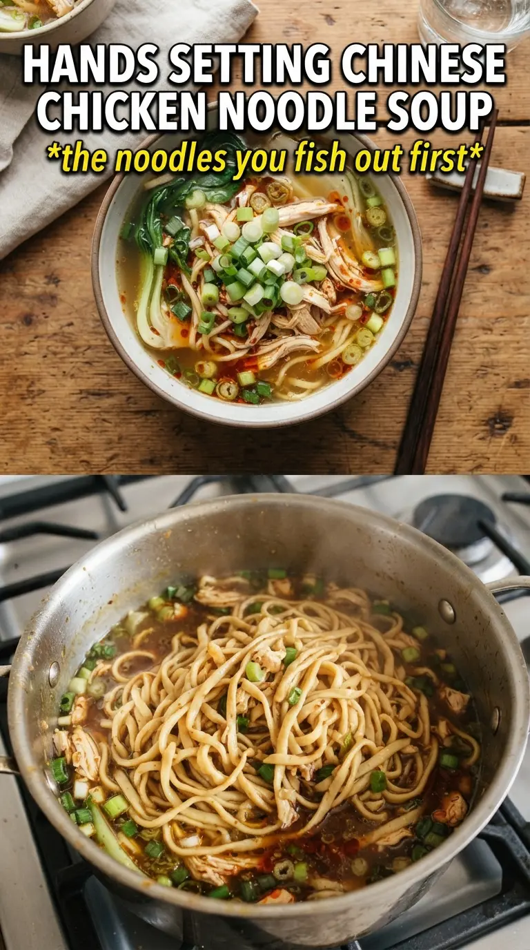 Chinese Chicken Noodle Soup clear broth noodles