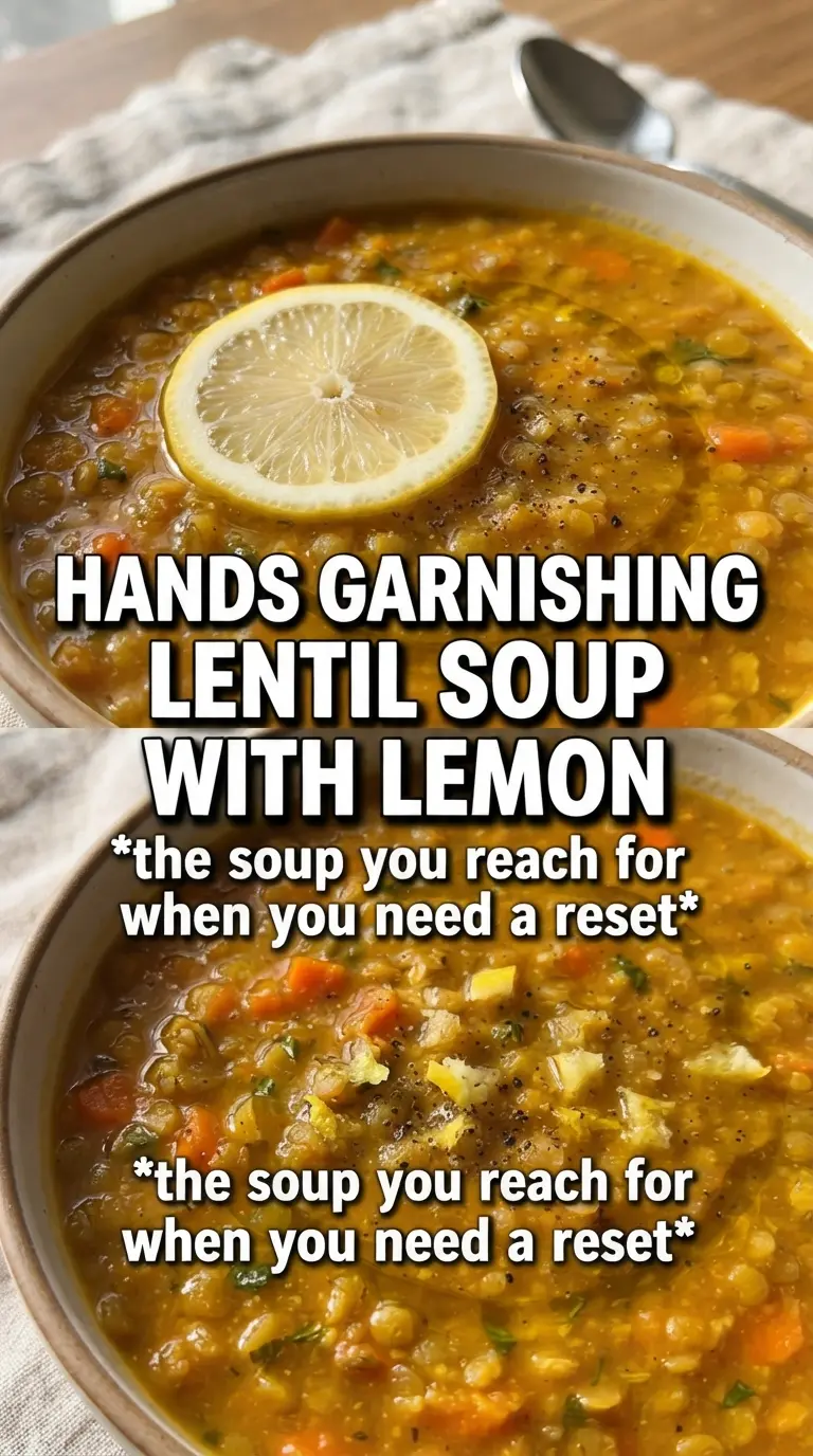 Healing Golden Lemon Lentil Soup silky turmeric broth