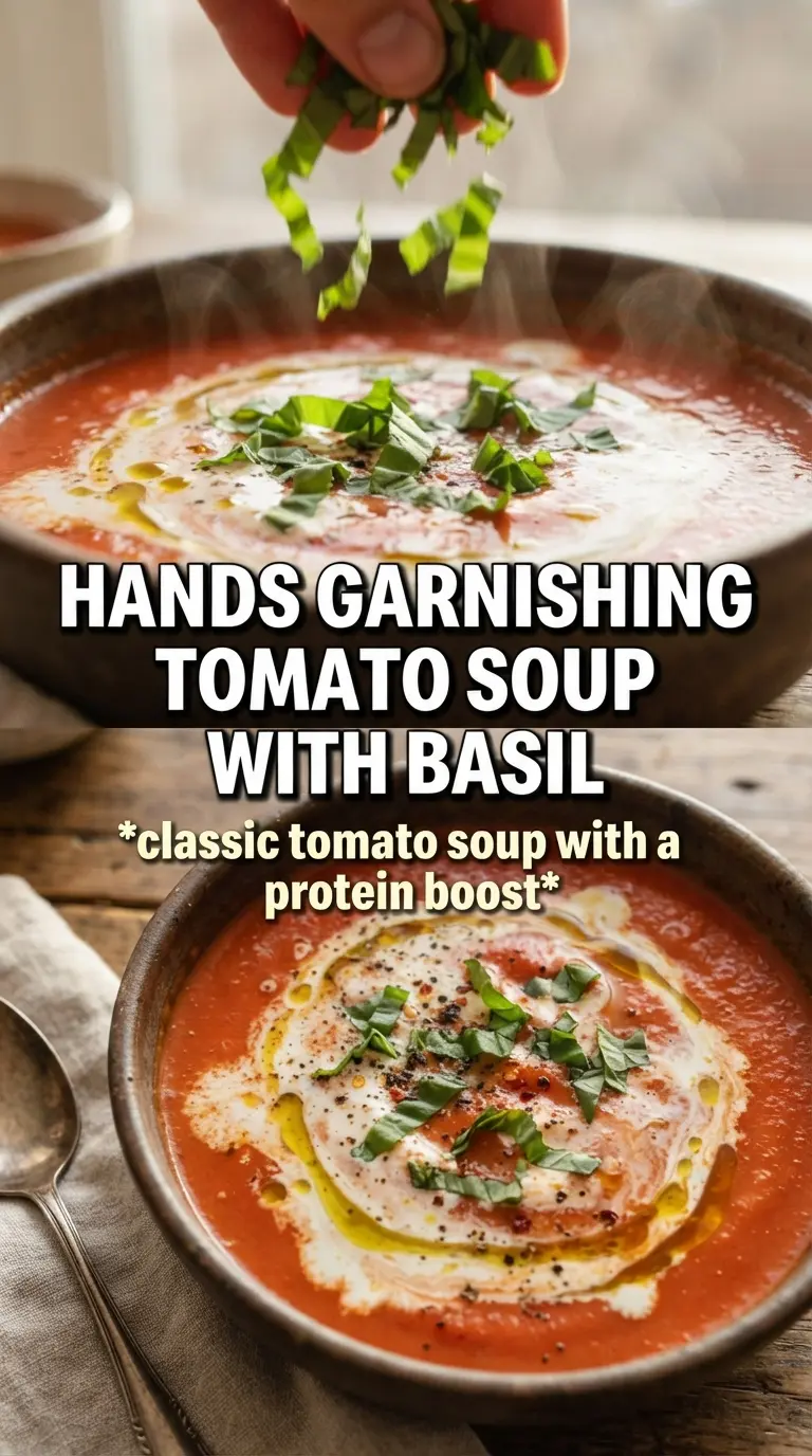 High Protein Tomato Soup creamy silky beans