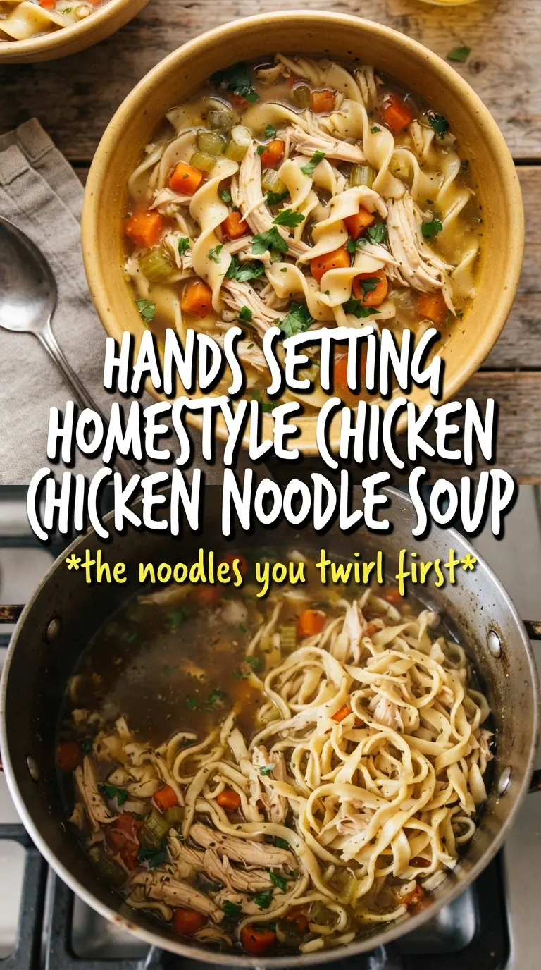 Homestyle Chicken Noodle Soup rich golden broth tender chicken