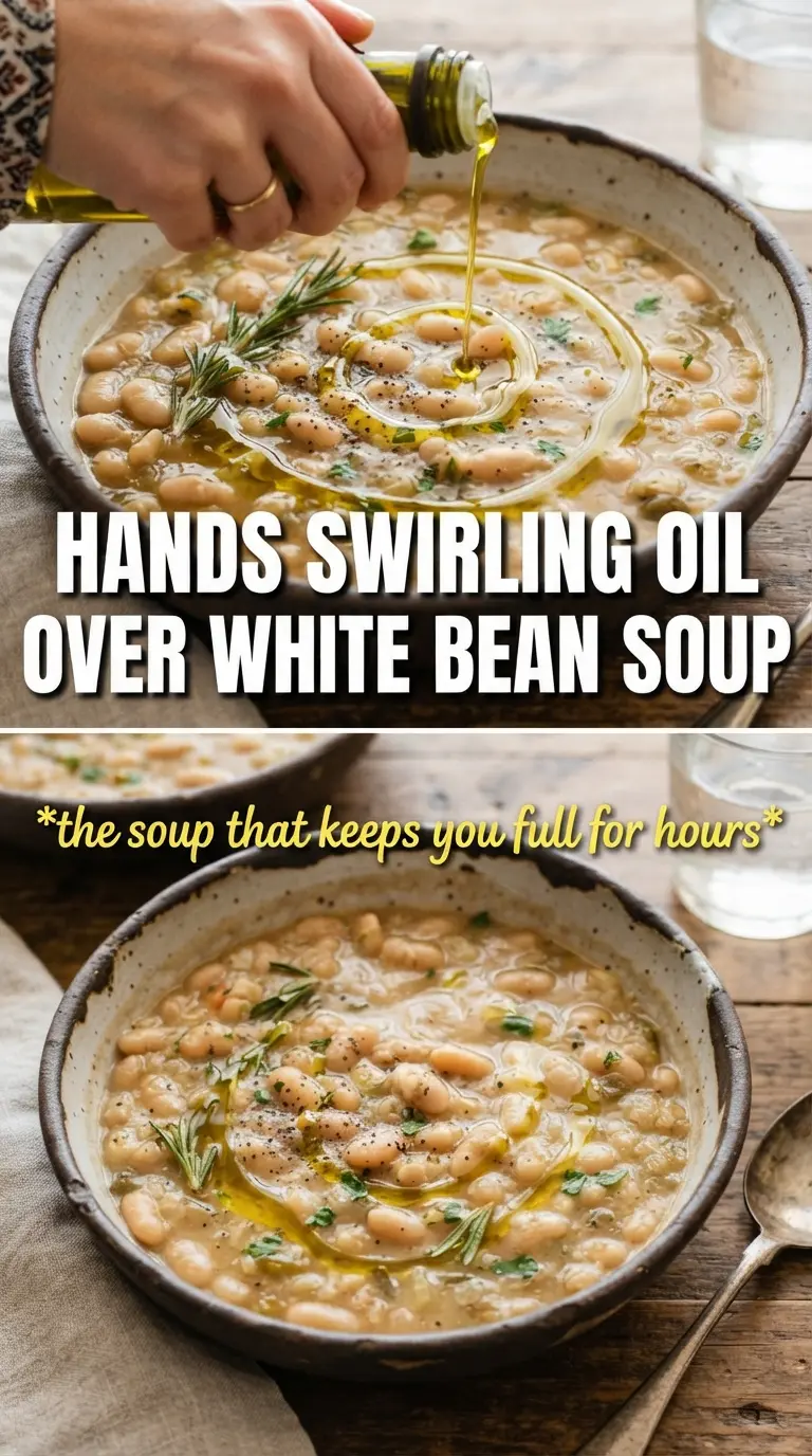 White bean soup creamy garlicky